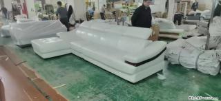 【大厂仿真皮沙发】实木框架，高回弹海绵45密度。全新包装，质量非常好，3.6米右贵妃 - 中山28生活网 zs.28life.com